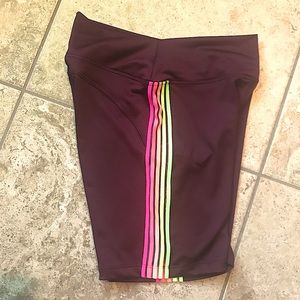 VS PINK burgundy and 🌈 bike or yoga shorts.
